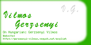 vilmos gerzsenyi business card